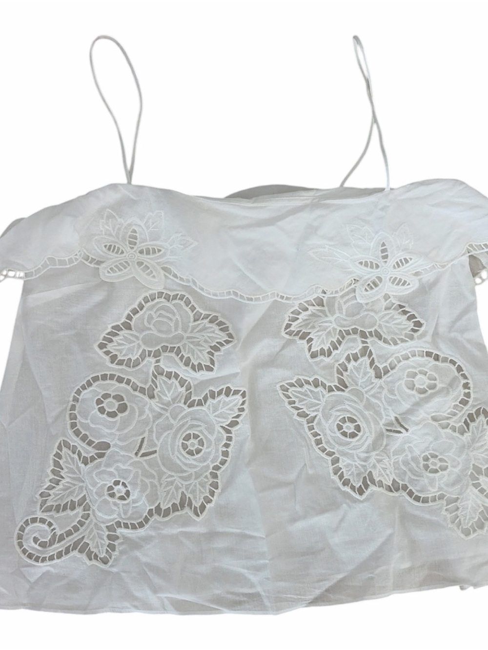 H&m White Eyelet Lace Camisole Top